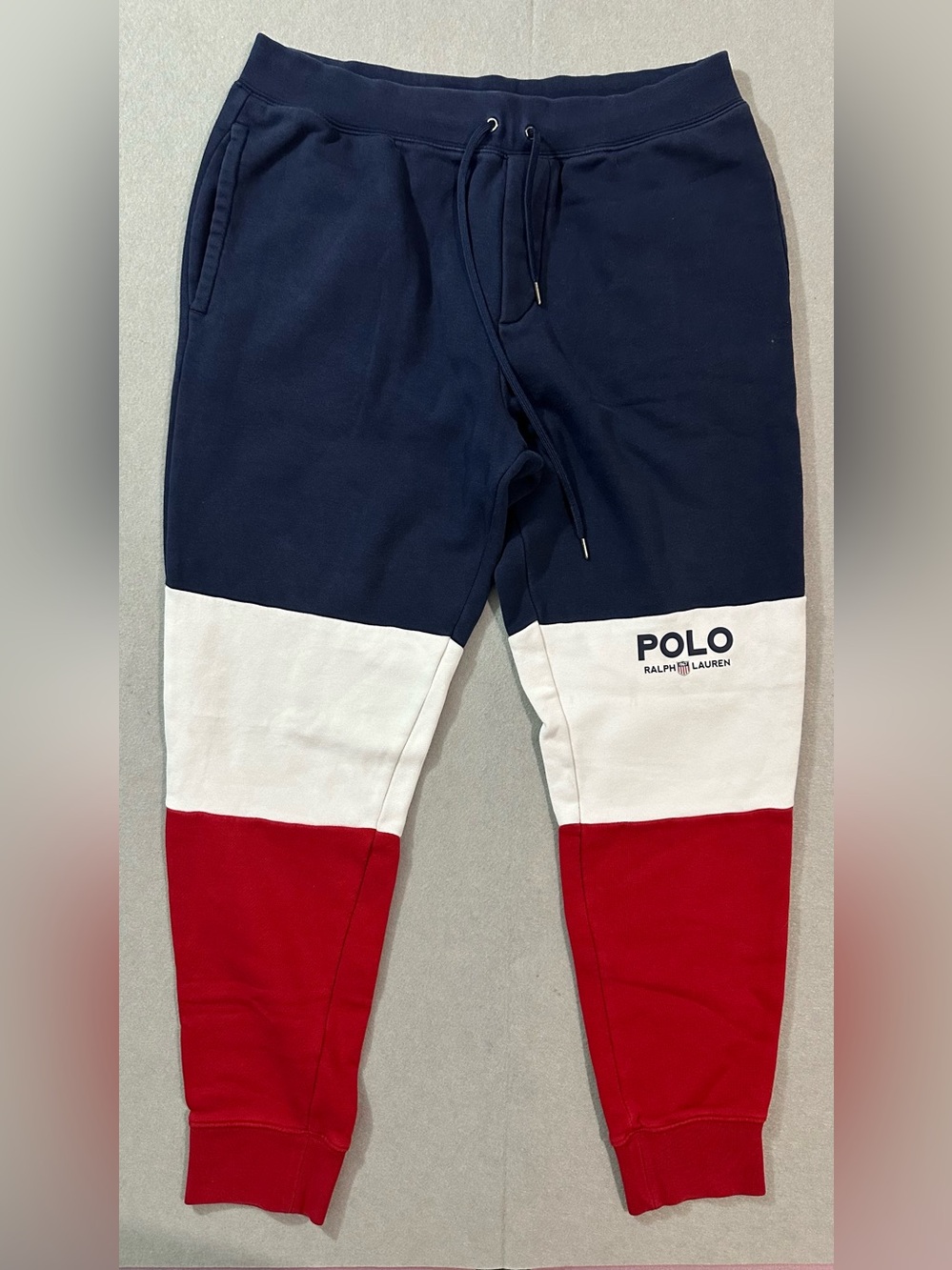 Ralph Lauren Tri-Block Navy White Red Joggers